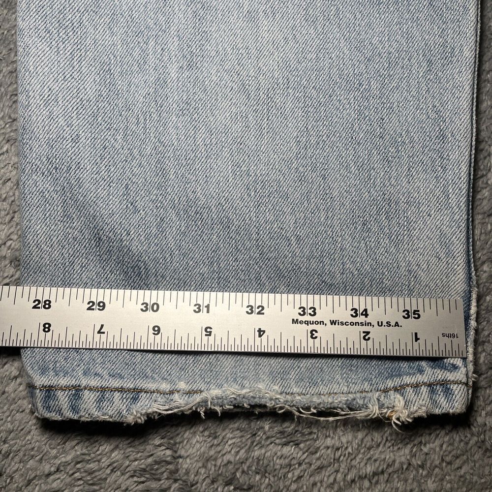 Levi's Regular Fit 505 Mens SZ W36 L30 Denim Jeans Light Blue Wash Straight Fit - Picture 12 of 12